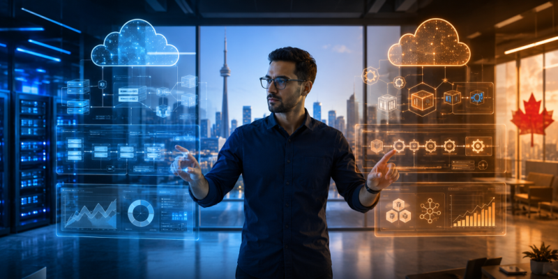 Canadian IT professional comparing Azure and AWS DevOps career paths